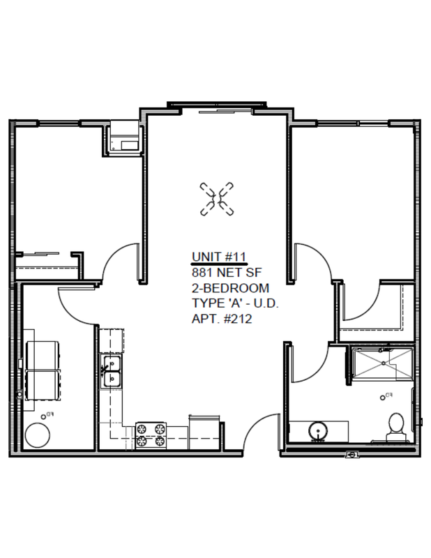 Eagle Flats - 2 Bedroom Floor Plan