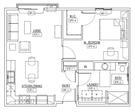 Homefield 3 1 bedroom floorplan