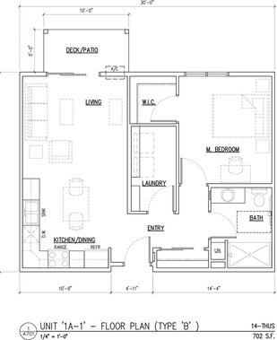 1 bedroom floorplan at Homefield 1